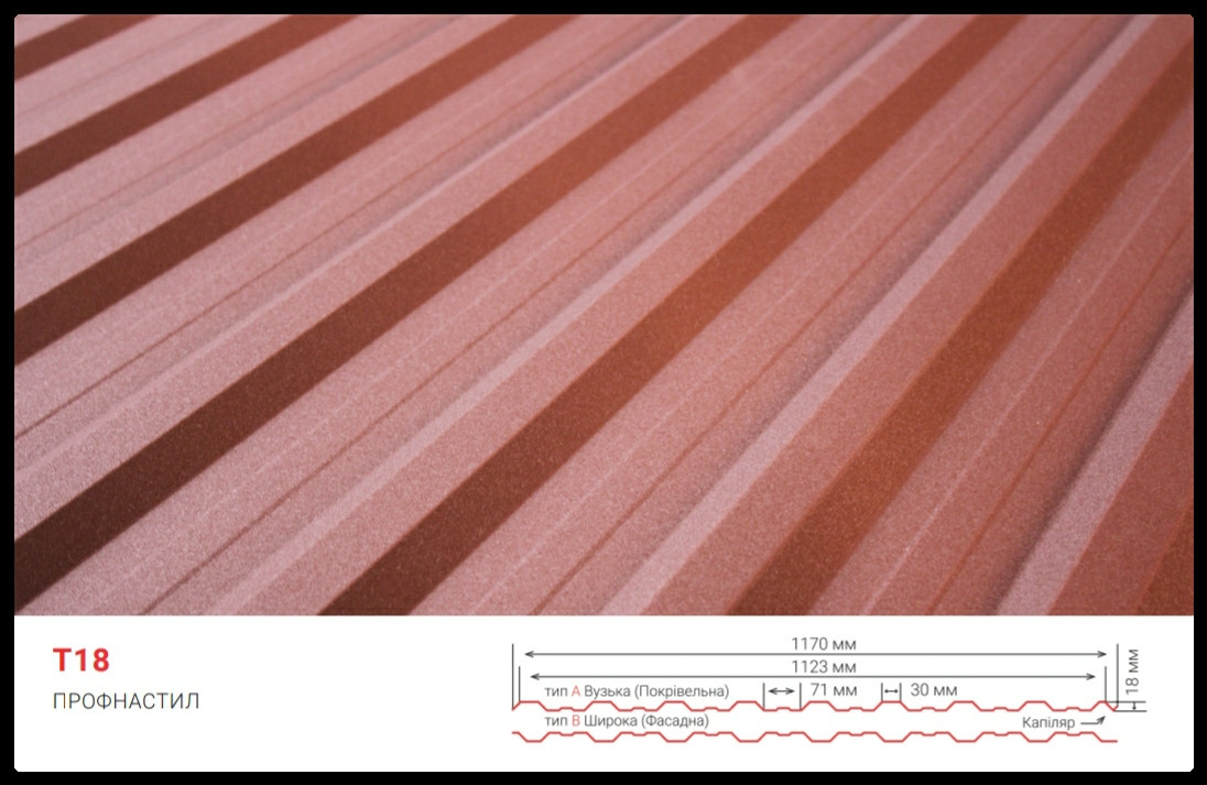 Профнастил Т-18 RAL 7024 • МАТ 0.5 мм