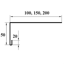 L планка для покрівлі (50*150) Ruukki 0.45 PE.