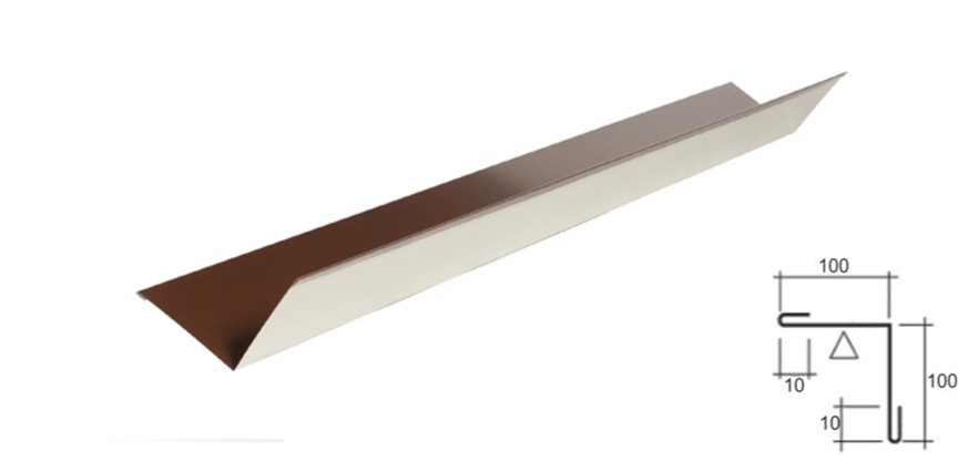 Куточок внутрішній No1 (100х100) 0,45 мм Китай