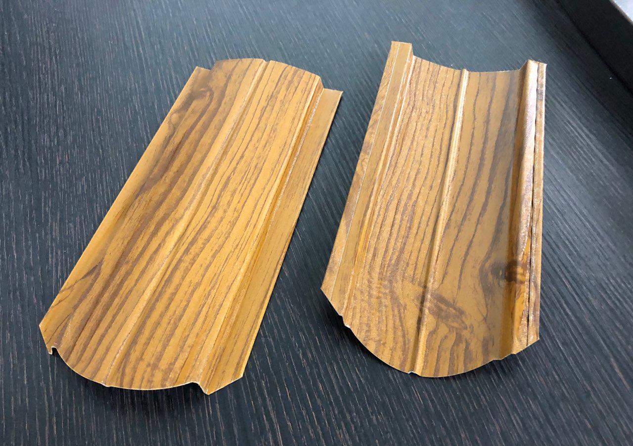 Штакетний паркан 3 D дуб напівкруглий двосторонній ДахСервіс