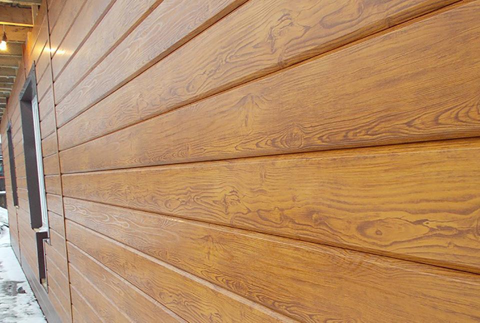 Металосайдинг брус No1 Золотий дуб 0.4 мм Дахсервіс