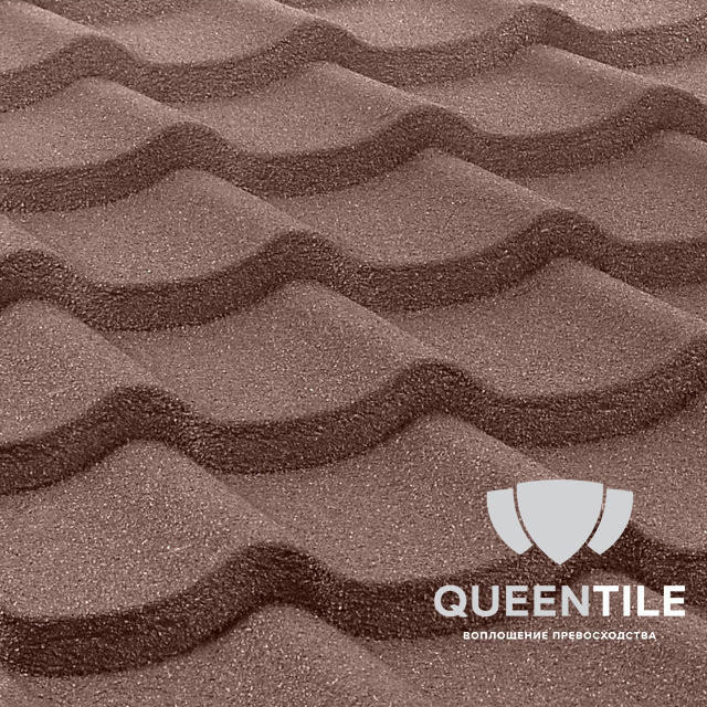 Композитна черепиця QueenTile Standard Coffee 6-тайловий лист