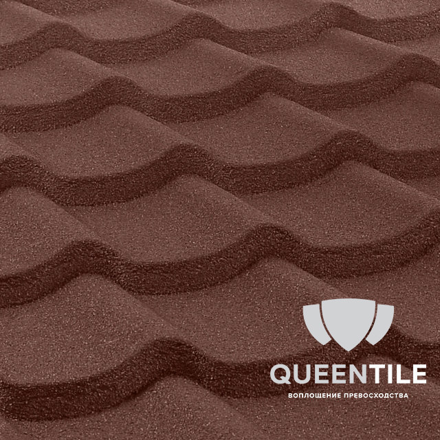 Композитна черепиця QueenTile Standard Brown 1-тайловий