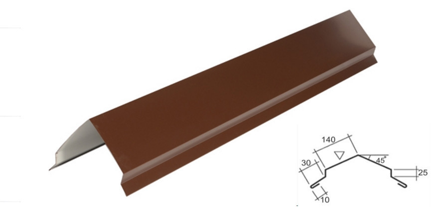 Кінок фігурний No1  ⁇  0,45 мм  ⁇  RAL 8017 ⁇  PE