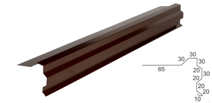 Планка торцева No1 0,45 мм 2 метри Південна Корея
