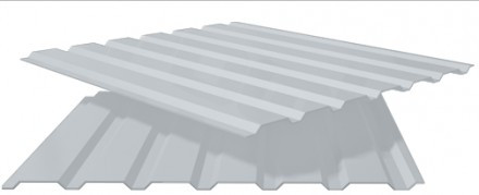 Профнастил ПС-20 RAL 9006  ⁇  PE  ⁇  0.4  ⁇  Nippon