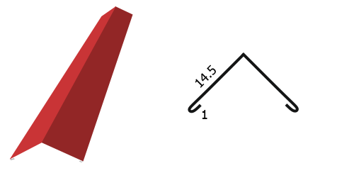Кінок трикутний, стандартний RAL 8017