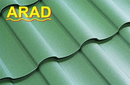 Модульна Черепиця Arad Modus RAL 6005 (зелена) PURMAT 0,5 мм "BLACHY PRUSZYNSKI"