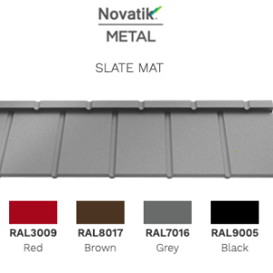 Модульна черепиця Novatik METAL SLATE МАТ Voestalpine
