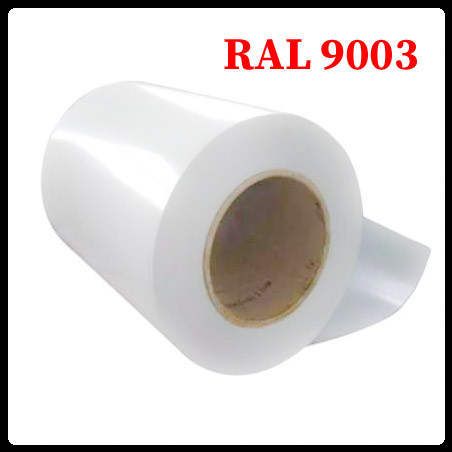 Гладкий лист Aluzinc з полімерним покриттям білий 9003, 0.45 мм у бухтах