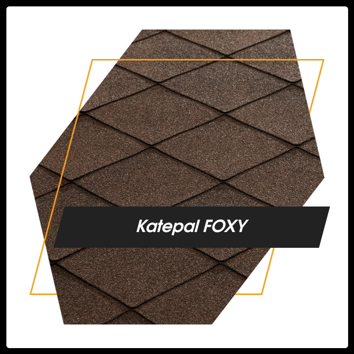 М'яка бітумна одношарова черепиця Катепал Super Foxy Зелений у формі ромба