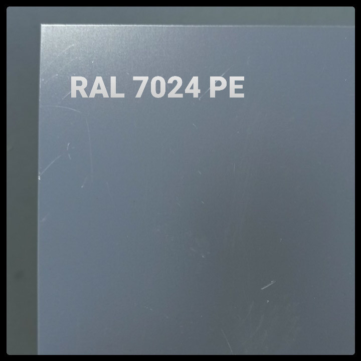 Гладкий лист RAL 7024 PE - 0,7 мм - Зображення 2