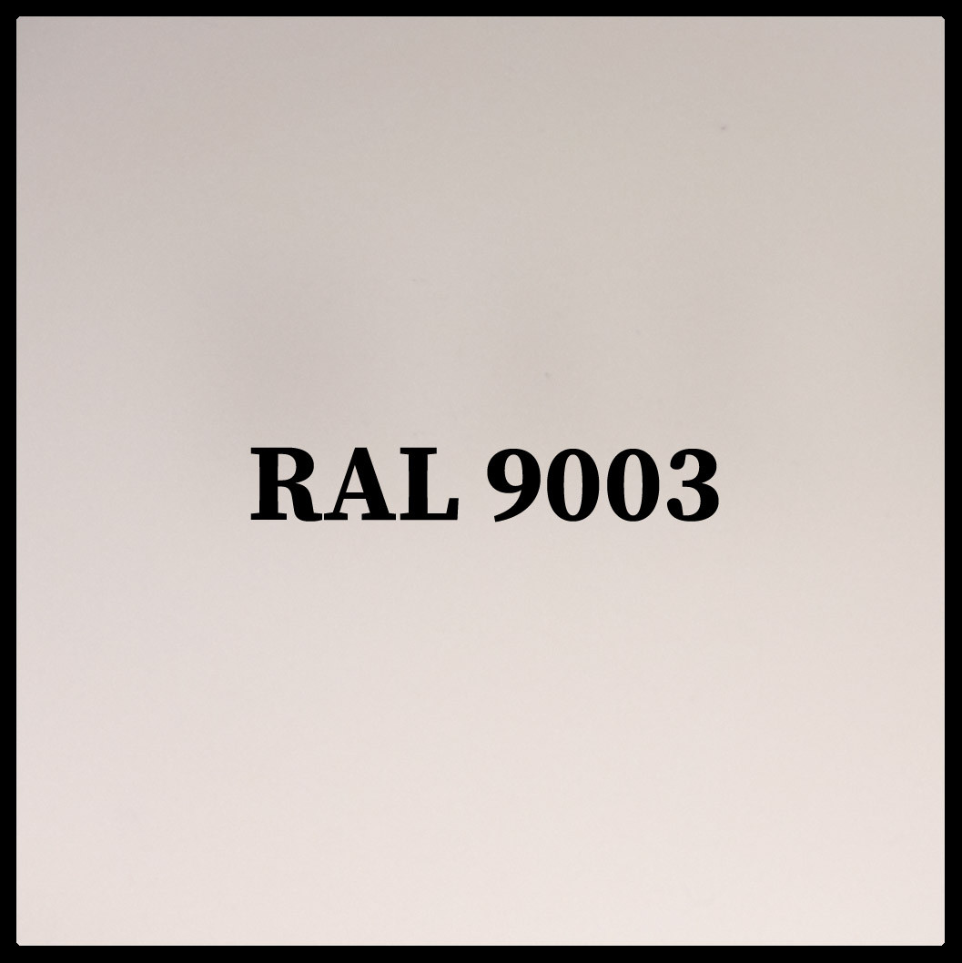 Гладкий лист RAL 9003 сніжно-білий — 0,45 мм / 1250 мм / PE / POLYSTEEL