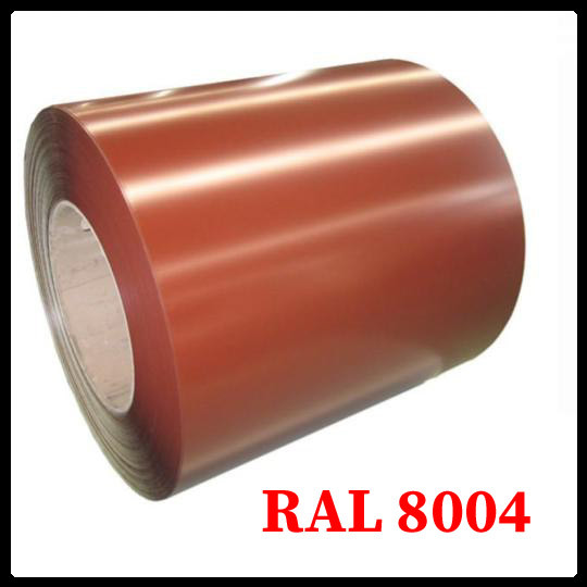 Гладкий лист Polyester RAL 8004 / 0,5 мм "Arvedi"