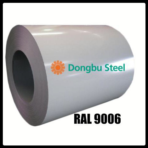 Рулонна сталь "Dongbu Steel" ( Корея) 0,45 мм — гладкий лист із полімерним покриттям RAL 9006